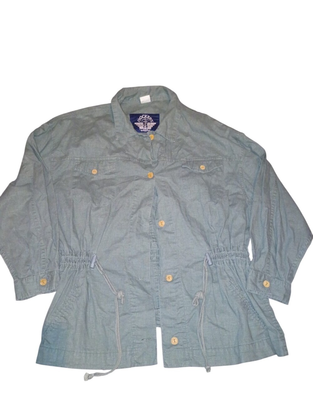 Dockers Light Blue Drawstring Waist Utility Jacket